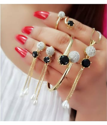 Navya Collections American Diamond Studded Pendant Sent Combo for Girls/Woman