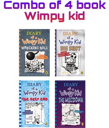 ( Combo Of 4 Books ) Diary of a Wimpy Kid Wrecking Ball & The Meltdown & Big Shot & The Deep Paperback 30 September 2021