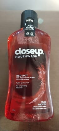 Closeup. Mouthwash 