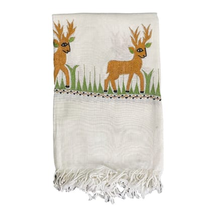 Sangai Print Brown Manipuri Lengyan - Traditional Handwoven Loincloth