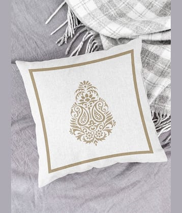 Houzzcode Single White Pillow Cover
