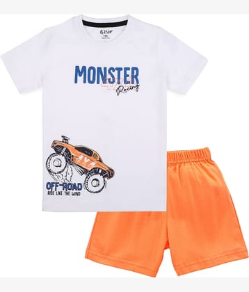 J&JP Pack of 1 Boys Cotton Blend T-Shirt & Shorts Set ( Multicolor )