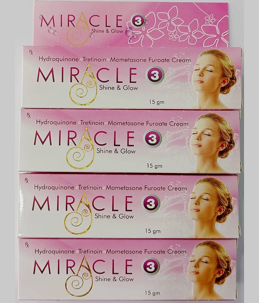 MIRACLE 3  SKIN CREAM ( PACK OF 4) Night Cream 60 gm Pack of 4