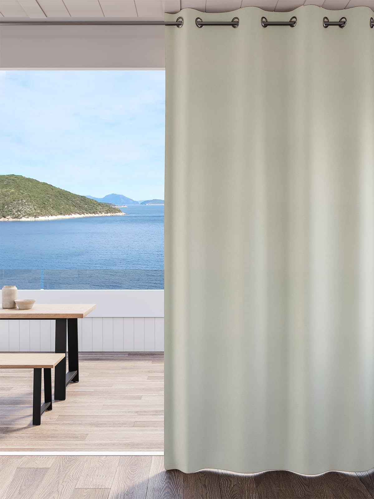 DDECOR - 100% PolyesterPlains And Textures PatternDoor 7 Ft|135 CM X 225 CM| - Grey