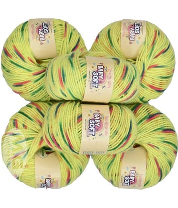 100% Acrylic Wool Parrot Mix (Pack of 6) Baby Soft Wool Ball Hand knitting wool / Art Craft soft fingering crochet hook yarn, needle knitting yarn thread dyed â€¦ - F GC