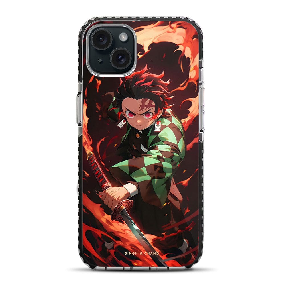 Tanjiro Fire Sword 1.0 Demon Slayer Anime iPhone 15 Stride Phone Case-Stride