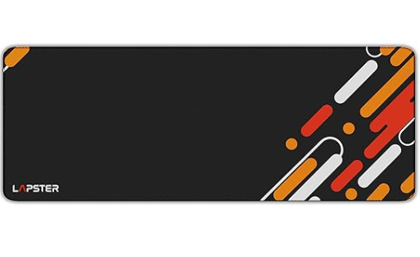 Lapster Abstract desk mat (800 mm x 300 mm x 2 mm) mouse pad gaming | mouse mat | Curated Stitched Edges| Non-Slip Rubber Base|keyboard and mouse pad for Home & Office (Black)