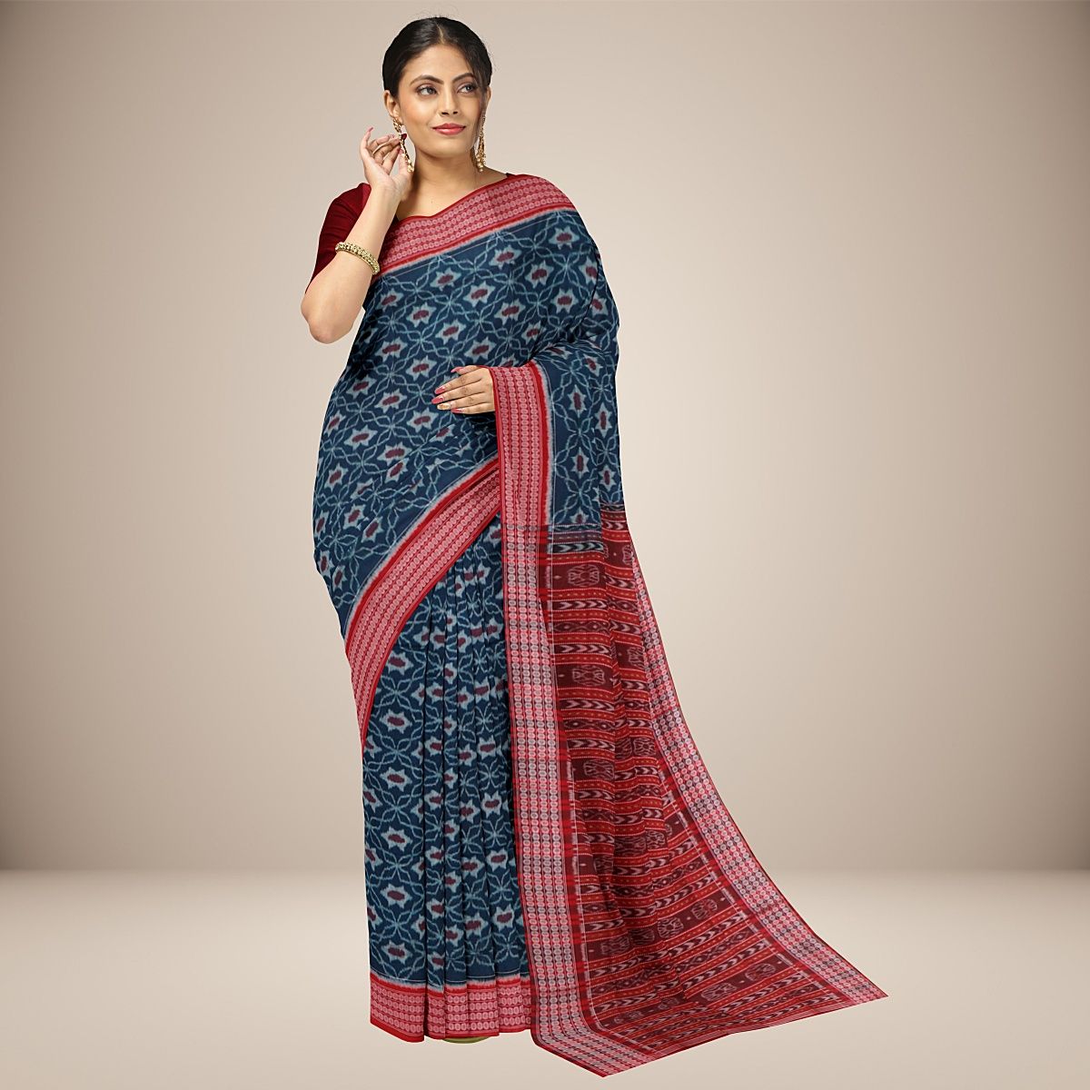 Handwoven Sambalpuri Cotton Saree