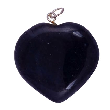 Black Turmoline Heart Pendant for Reiki Healing and Crystal Healing,Traditional Astrological Pendant for Women and Mens | Lucky Charm Positive Vibes Energy | Necklace,Gifts_033(KI_33)  by Krishna Impex