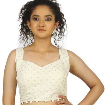 TheHangr Dyable White Embroidered Blouse -  34