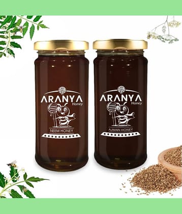Aranya Ajwain and Neem Honey Combo 600 g Pack of 2