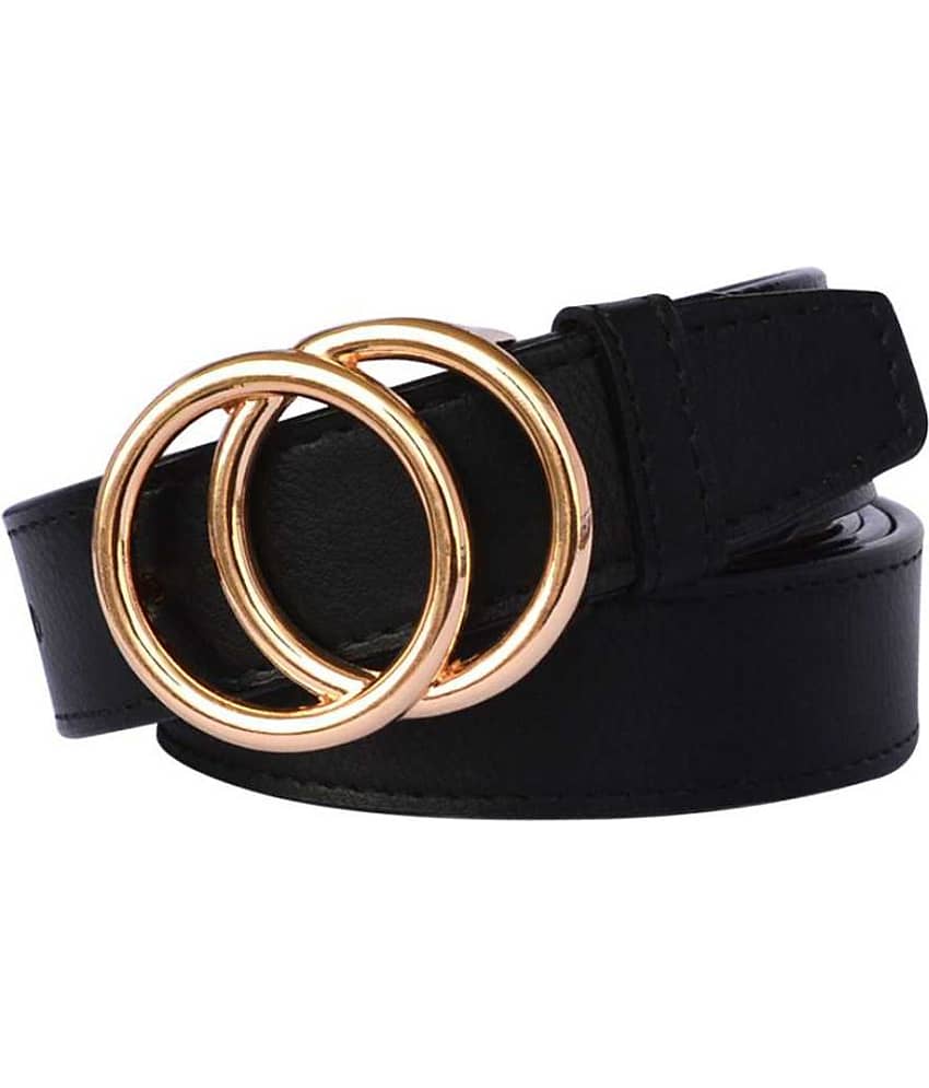 SUNSHOPPING Black PU Formal Belt