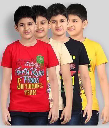 Dongli Pack of 1 Boys Cotton T-Shirt ( Multicolor )