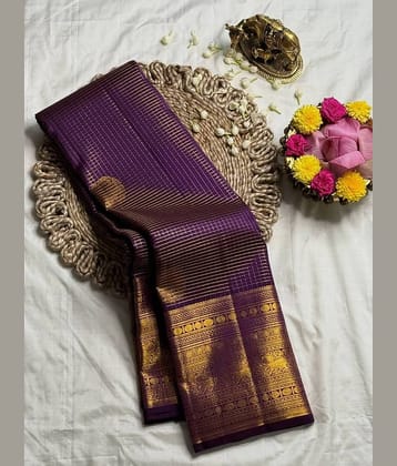 fab woven Art Silk Woven Design Kanjeevaram Sarees With Unstitched Blouse Piece ( Wine )