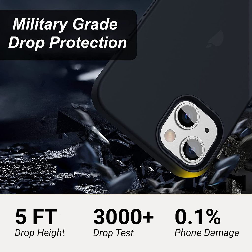 LIRAMARK Liquid Silicone Soft Back Cover Case for Apple iPhone 13 Pro (6.1 Inch)