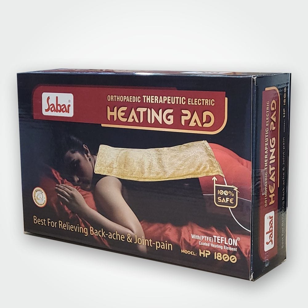 Sabar Therapeutic Orthopedic Heat Therapy Jumbo Electric Heating Pad HP 1800 Ideal for Back Pain Relief | Secured with PTFE Teflon | 2 Year Warranty | Temperature Control | Auto Thermal Cut Off (30x60cms, XXL)