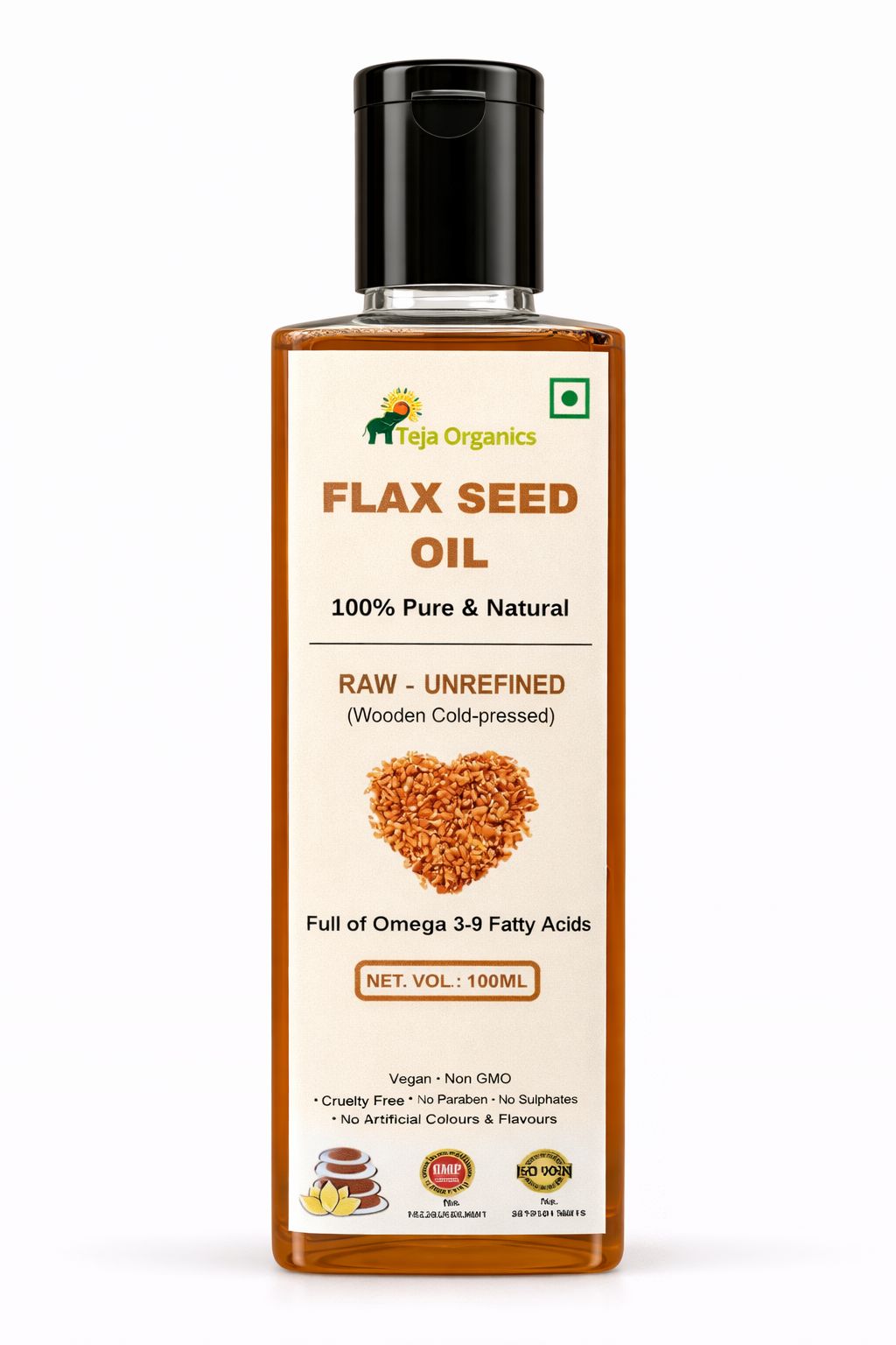 Flax Seed Oil | Cold-pressed Unrefined | Full of omega 3-6-9 Fatty Acids