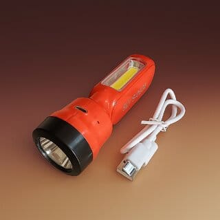 (Pack of 1) Torch Light Rechargeable LED Torch Long Range high Power Light Torch (Multicolor)