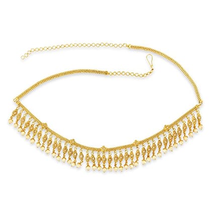 Gold Color Copper Royal Kamarband with Elegant Drops Gold Color Copper Royal Kamarband with Elegant Drops