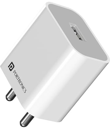 Portronics No Cable 2.4A Wall Charger