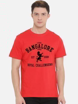 Half Sleeve Mens Bangalore IPL T-Shirts-XS / red