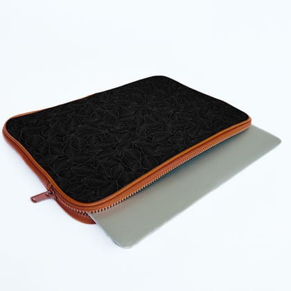 "Leafy Black" Laptop Sleeves: Bold Modern Design for Every Size-13" / Brown
