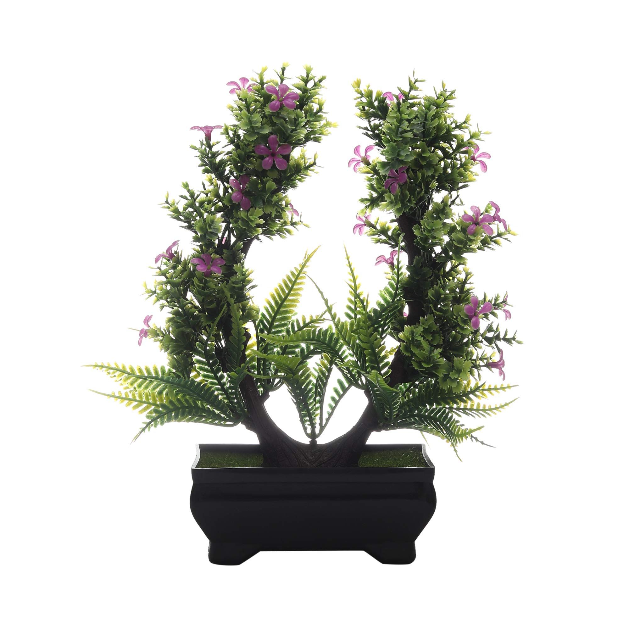 FOLIYAJ Artificial Plant Bonsai Tree with Pot for Living Room,Indoor/Outdoor Decor,Office and Home Decor