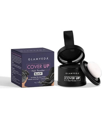 Glamveda Glamveda Hair cover up powder Black hair powder Brow Powder Black Black 4 g