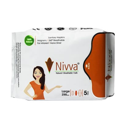 Nivva Sanitary Pads Large 290 mm, 5 Pads - Pack of 5