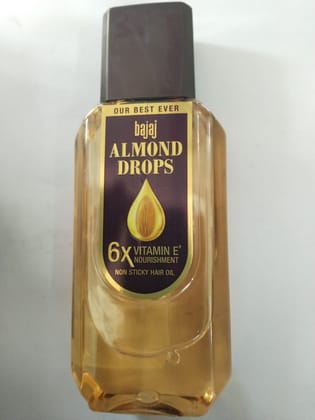 Bajaj Almond Drops 6x vitamin e Nourishment Non sticky hair oil 