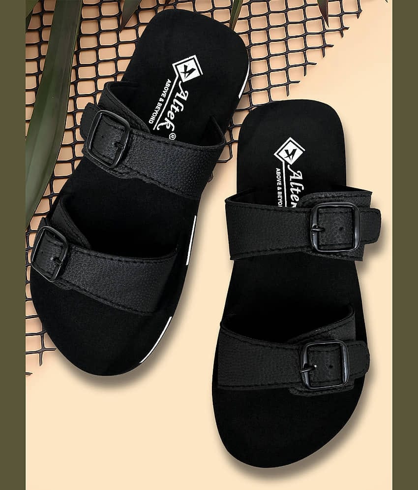 Altek Black Men's Thong Flip Flop