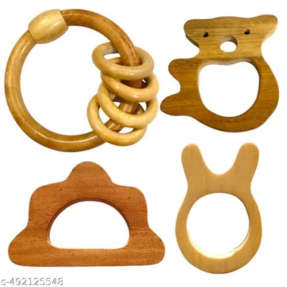 Natural Neem Wood Baby Rattle & Teether | Safe, Non-Toxic & Eco-Friendly Natural Neem Wood Baby Rattle & Teether | Safe, Non-Toxic & Eco-Friendly