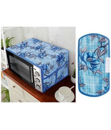 E-Retailer Set of 2 Polyester Blue Microwave Oven Cover -