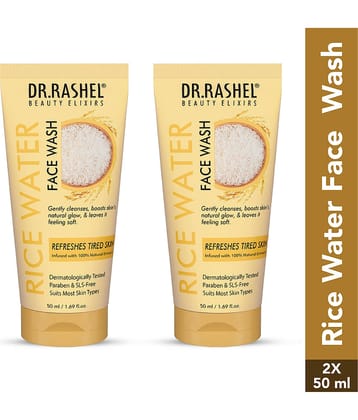 DR.RASHEL 100% Natural Extracts Rice Water Face Wash 50 ml, ( Pack of 2 )