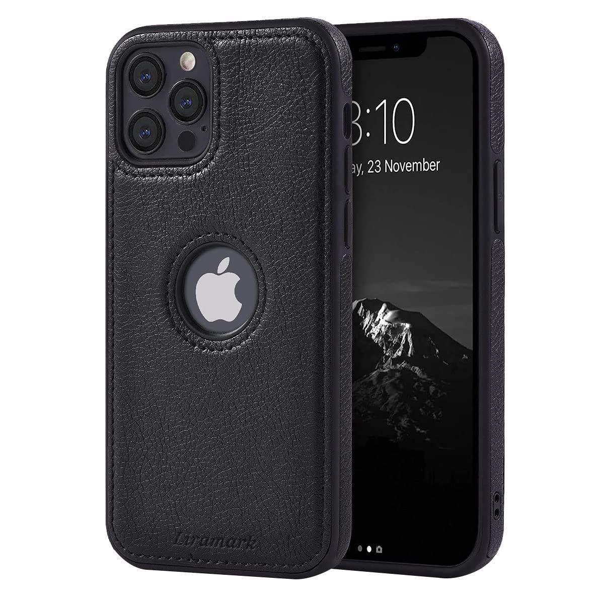 LIRAMARK PU Leather Flexible Back Cover Case Designed for iPhone 12