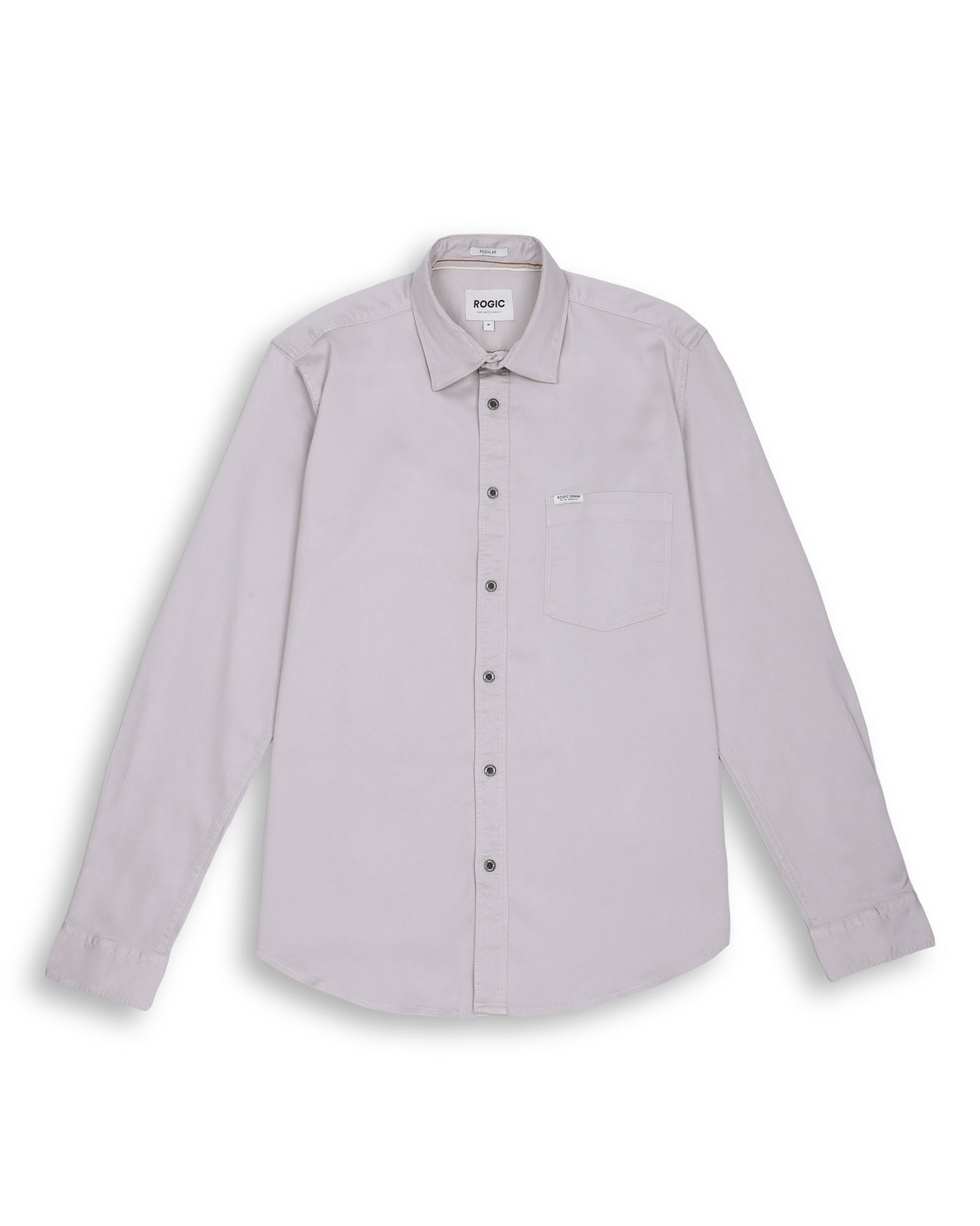 SOLID SHIRT IN LT GREY-M