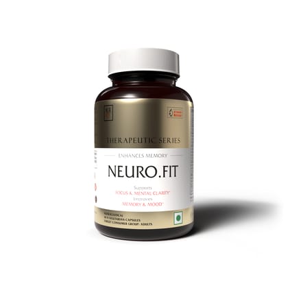Klr.Fit Neuro.Fit - Nervous System Support for Memory, Focus, Clarity, and Recall | Ginkgo Biloba, Bacopa Whole Herb, Hypericum Perforatum | 40 Veg Capsules