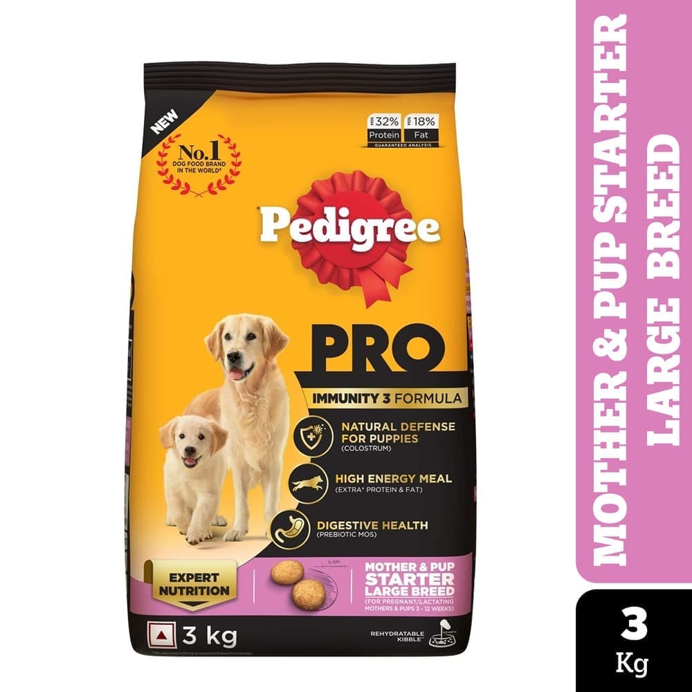Pedigree PRO Mother &amp; Pup Starter (3-12 Weeks) Large Breed Dry Dog Food 3kg