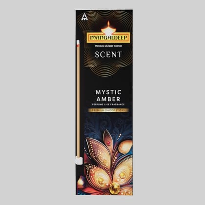 MANGALDEEP SCENT MYSTIC AMBER PREMIUM DHOOP STICKS CRYSTAL WATER, Bouquet  24 Sticks