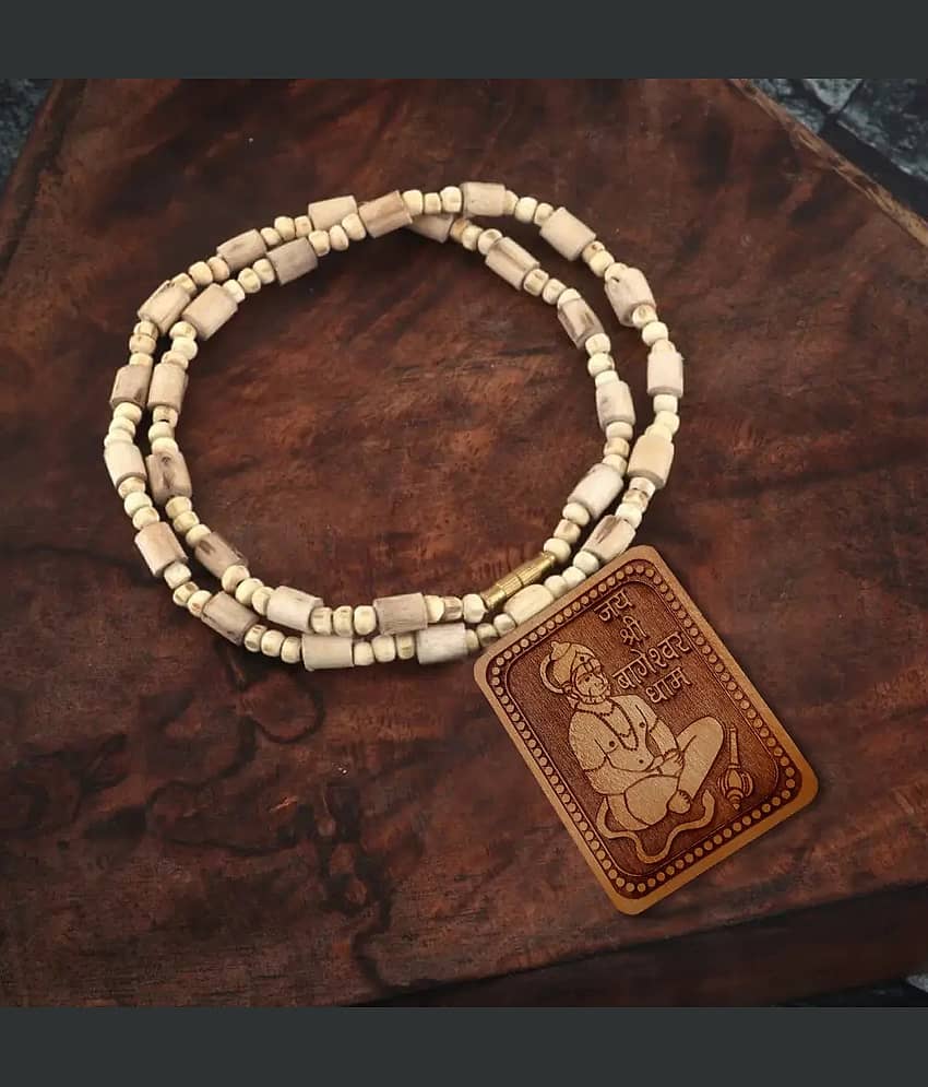 Original & Natural Tulsi Kanthi Mala With Hanuman ji Shri Bageshwar Dham