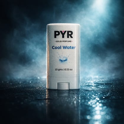 PYR Cool Water Solid Perfume  15g | Fresh Aquatic Fragrance | Long-Lasting