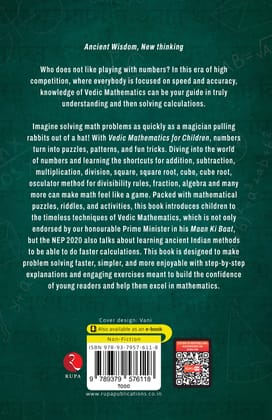 Vedic Mathematics for Children Vedic Mathematics for Children