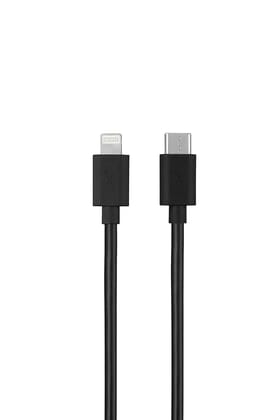 Flix (Beetel) USB Type C to Lightning PVC Data Sync & 18W PD Fast Charging Cable, Made in India, 480Mbps Data Sync, Solid Cable, 1.2 Meter Long USB Cable for Type C Devices (Black)(XCD-L201)