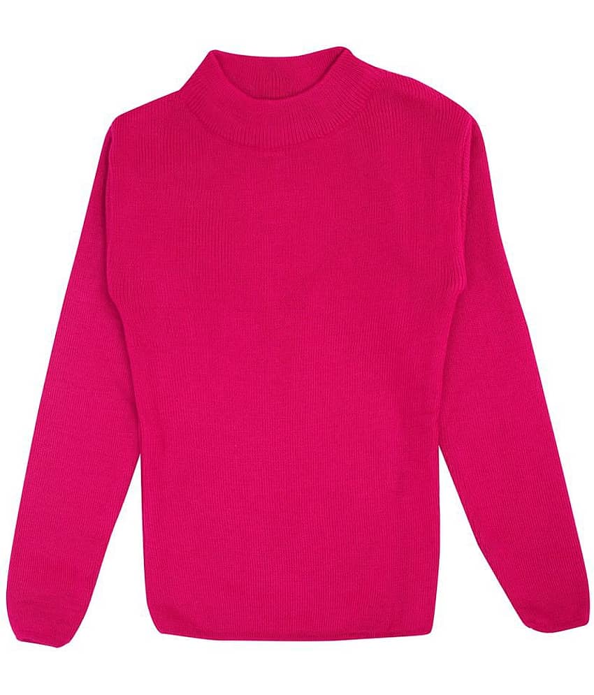 NEUVIN Single Baby Girls Woollen Pullover ( Pink )