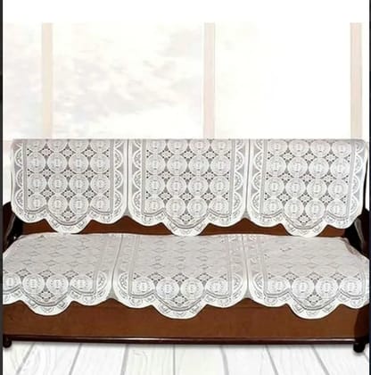 Lace-Design Sofa Protector Runner - (1 Pc / 132x28 Inch)