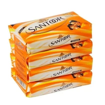 Santoor Sandal & Turmeric Soap, 75 gm Each - Pack of 4  