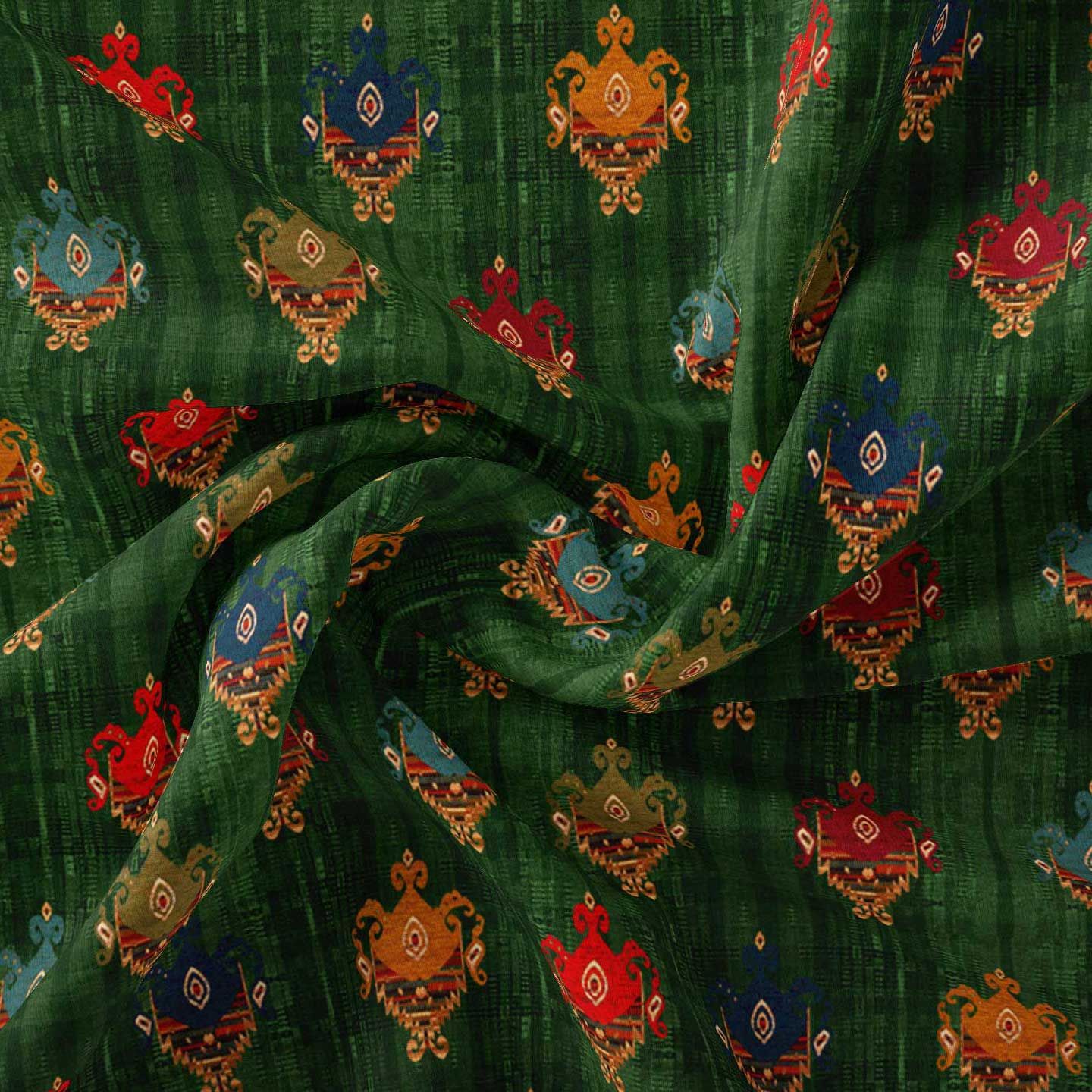 Peacock multi motif-Cotton