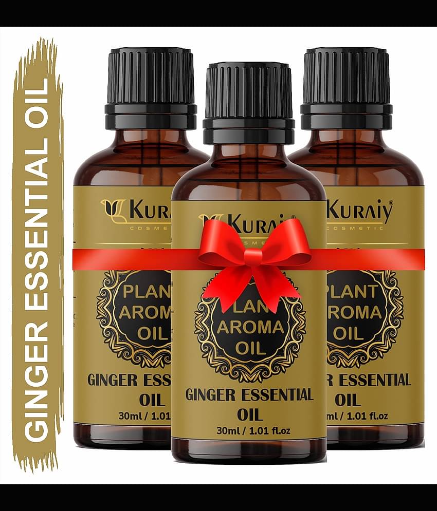 KURAIY Ginger Slimming Essential Oil Lifting Firming Hip Lift Up Fat Burner Pack of 3