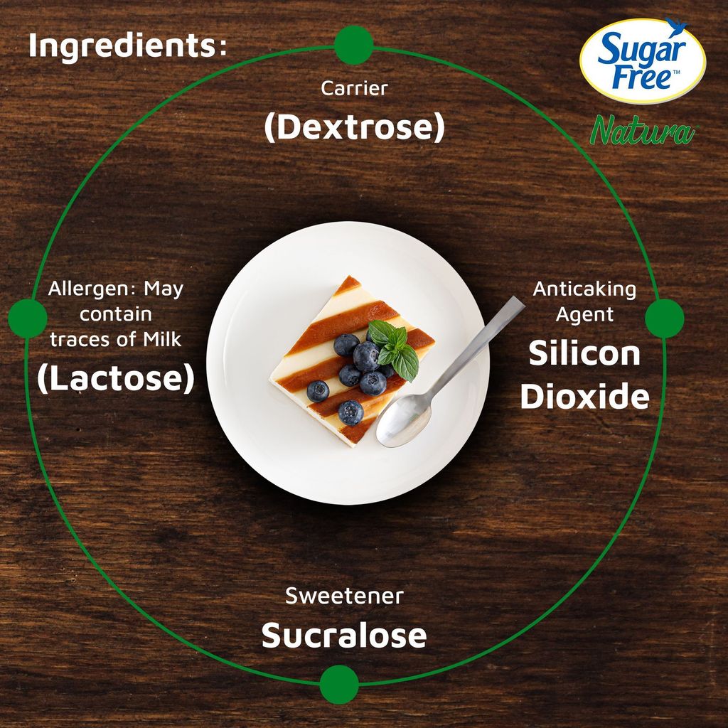 Sugar Free Natura, 25 Sachet |100% Safe| Scientifically Proven & Tested|Sweet like Sugar but with zero calories|