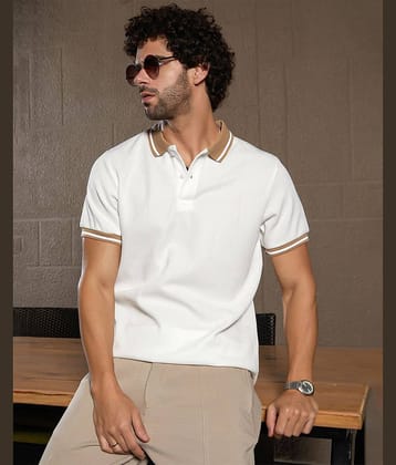 AOOSH Men Cotton Blend Regular Fit Solid Polo T Shirt ( Multicolor7 )